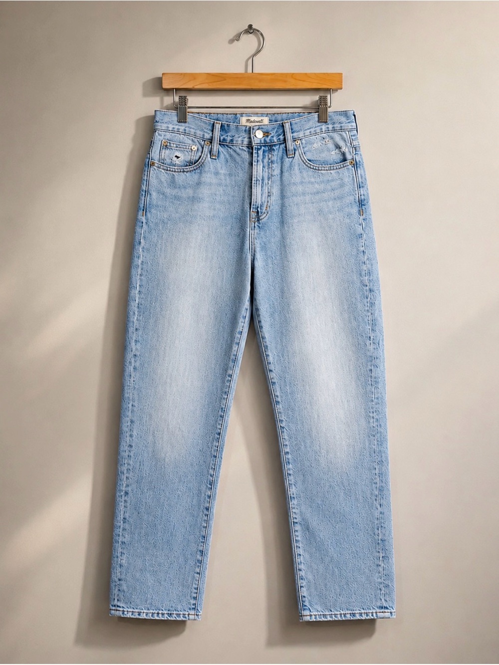 MADEWELL The Perfect Summer Jeans Size 30 Light Wash Straight Leg Denim - Picture 2 of 10